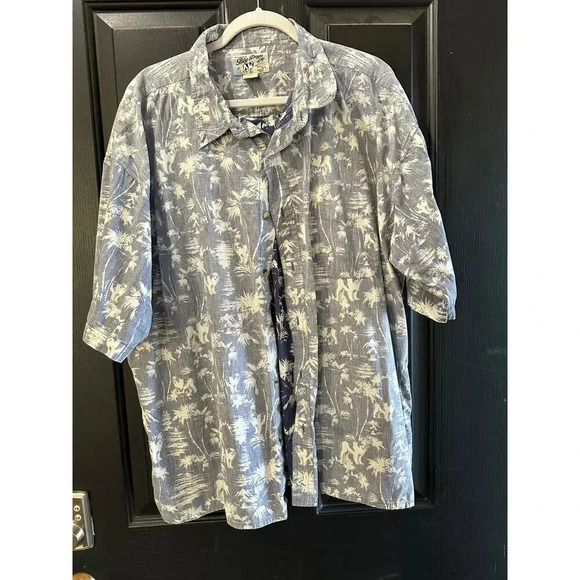 Big Dogs Tropical Reverse Print Hawaiian Shirt Size 2X - Picture 1 of 4